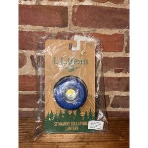 L.L.Bean Stowaway Lantern Cobalt Blue Portable LED